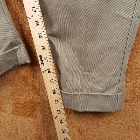 AMI PARIS Mens Pants Large Tan Pleated Tapered Cuff Ankle CARROT Trouser $405 - Picture 11 of 12